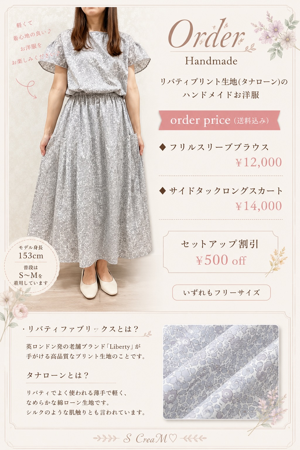 お洋服オーダー案内